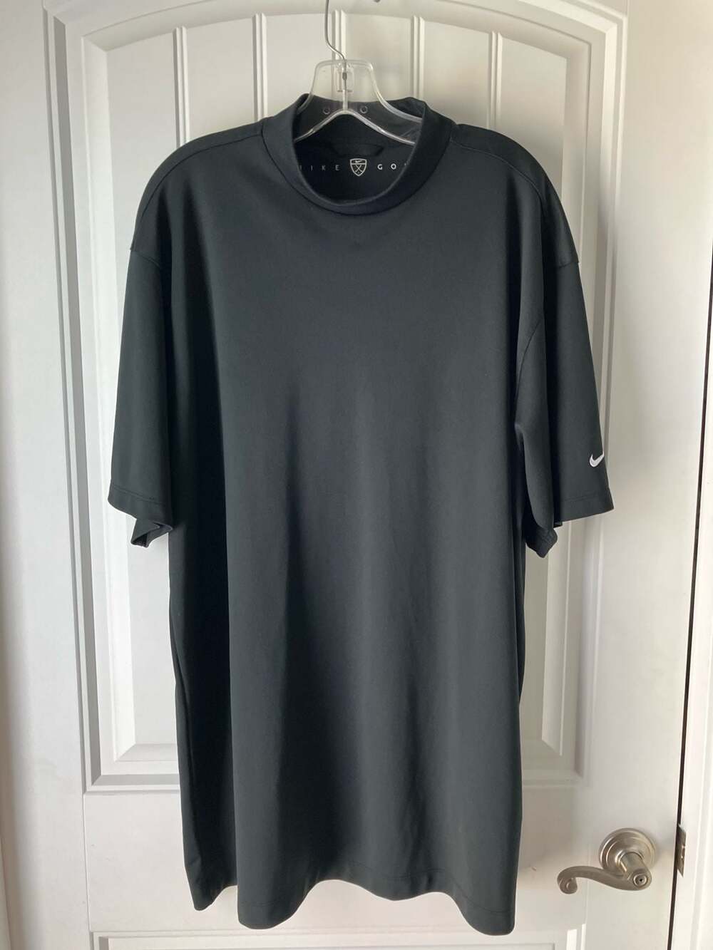 Nike Golf Men's Black Short Sleeve Mock Neck Shirt